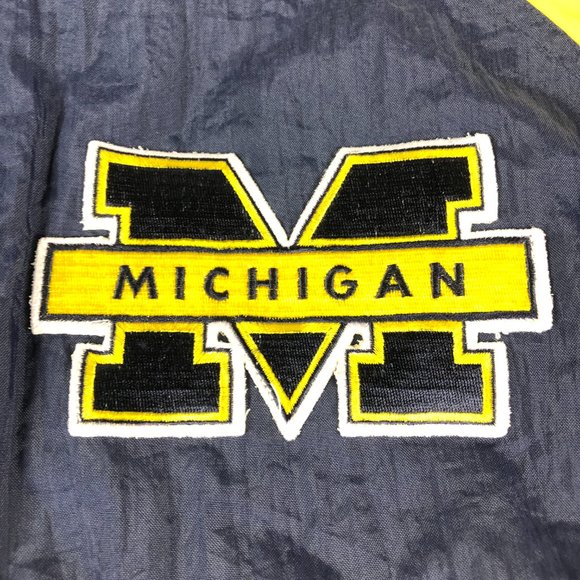 VTG 90s Apex One Michigan Wolverines Jacket Adult Extra Large Blue Full Zip Coat - Picture 3 of 12